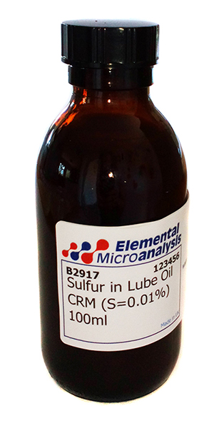 Sulfur in Lube Oil (S=0.0100%) 100ml  See Cert 381016